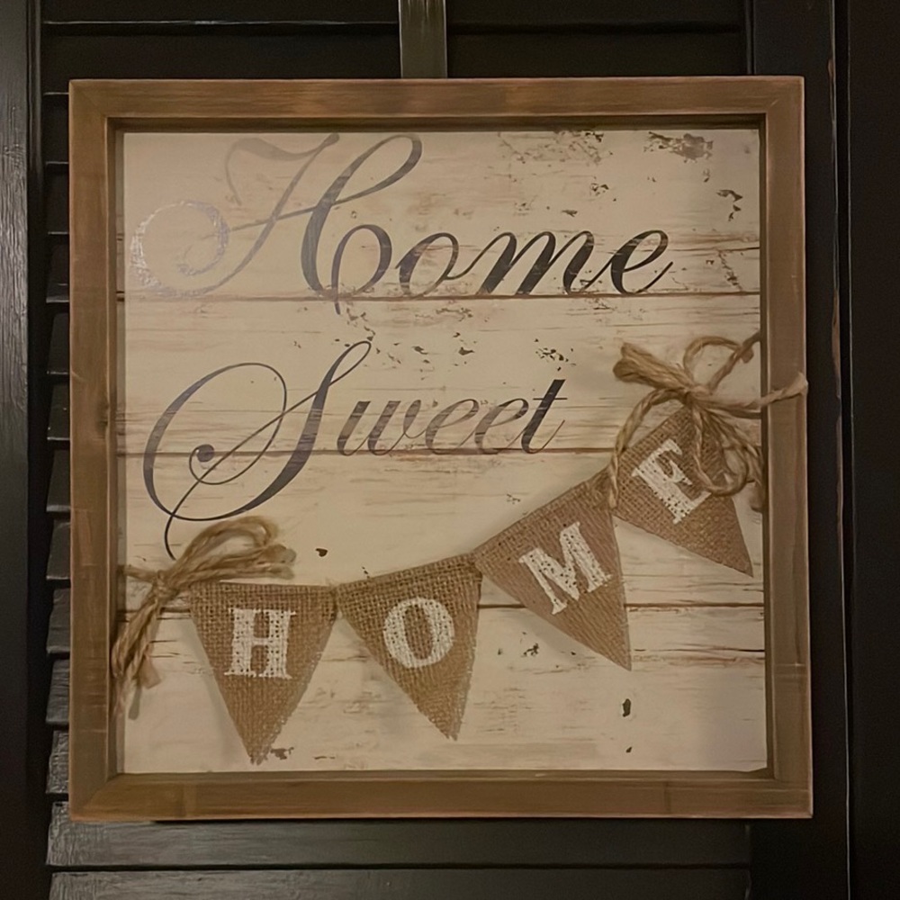 Home sweet home sign